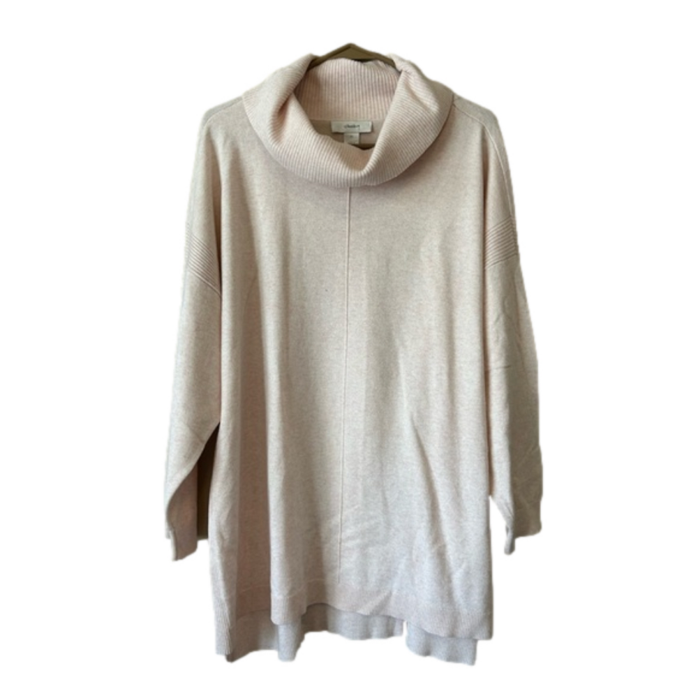 CJ Banks Light Pink Cowl Neck Sweater Women’s size 2X (plus)